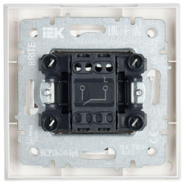 Выключатель 1-кл. СП BRITE ВСР10-1-0-БрБ 10А в сборе бел. IEK BR-V10-0-10-K01-F