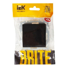 Выключатель 1-кл. СП BRITE ВС10-1-0-БрЧ 10А механизм черн. IEK BR-V10-0-10-K02