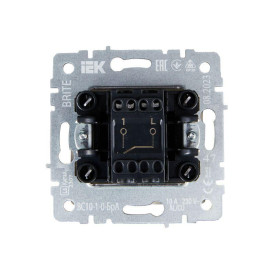 Выключатель 1-кл. СП BRITE ВС10-1-0-БрА 10А механизм алюм. IEK BR-V10-0-10-K47