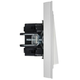 Выключатель 1-кл. СП BRITE ВСР10-1-0-БрАБ 10А в сборе арктич. бел. IEK BR-V10-0-10-K91-F