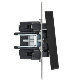 Выключатель 1-кл. СП BRITE ВС10-1-1-БрЧ 10А с индик. механизм черн. IEK BR-V10-1-10-K02