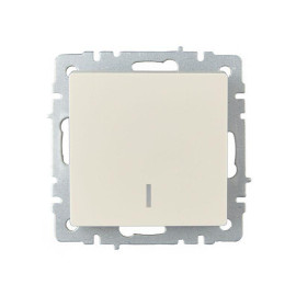 Выключатель 1-кл. СП BRITE ВС10-1-1-БрКр 10А с индик. механизм беж. IEK BR-V10-1-10-K10