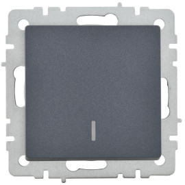 Выключатель 1-кл. СП BRITE ВС10-1-1-БрМ 10А с индик. механизм маренго IEK BR-V10-1-10-K35