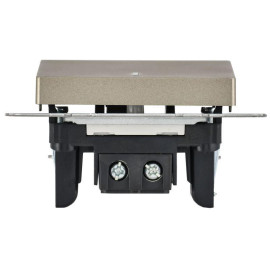 Выключатель 1-кл. СП BRITE ВС10-1-1-БрШ 10А с индик. механизм шампань IEK BR-V10-1-10-K37