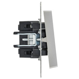 Выключатель 1-кл. СП BRITE ВС10-1-1-БрА 10А с индик. механизм алюм. IEK BR-V10-1-10-K47