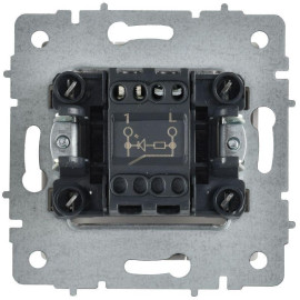 Выключатель 1-кл. СП BRITE ВС10-1-1-БрАБ 10А с индикацией механизм арктич. бел. IEK BR-V10-1-10-K91