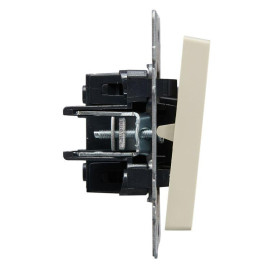 Выключатель проходной 1-кл. СП BRITE ВС10-1-6-БрКр 10А механизм беж. IEK BR-V12-0-10-K10