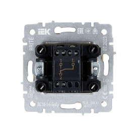 Выключатель проходной 1-кл. СП BRITE ВС10-1-6-БрКр 10А механизм беж. IEK BR-V12-0-10-K10