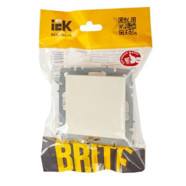 Выключатель проходной 1-кл. СП BRITE ВС10-1-6-БрКр 10А механизм беж. IEK BR-V12-0-10-K10