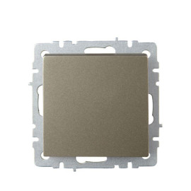 Выключатель проходной 1-кл. СП BRITE ВС10-1-6-БрШ 10А механизм шампань IEK BR-V12-0-10-K37