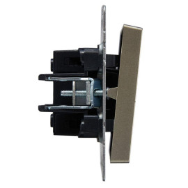 Выключатель проходной 1-кл. СП BRITE ВС10-1-6-БрШ 10А механизм шампань IEK BR-V12-0-10-K37