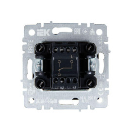 Выключатель проходной 1-кл. СП BRITE ВС10-1-6-БрШ 10А механизм шампань IEK BR-V12-0-10-K37