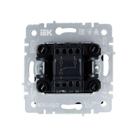 Выключатель проходной 1-кл. СП BRITE ВС10-1-6-БрТБ 10А механизм бронза IEK BR-V12-0-10-K45