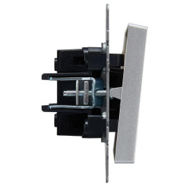 Выключатель проходной 1-кл. СП BRITE ВС10-1-6-БрА 10А механизм алюм. IEK BR-V12-0-10-K47