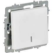 Выключатель проходной 1-кл. СП BRITE ВС10-1-7-БрАБ 10А с индикацией механизм арктич. бел. IEK BR-V12-1-10-K91