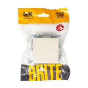 Выключатель перекрестный 1-кл. СП BRITE 10А ВС10-1-3-БрКр механизм беж. IEK BR-V13-0-10-K10
