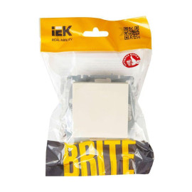 Выключатель перекрестный 1-кл. СП BRITE 10А ВС10-1-3-БрКр механизм беж. IEK BR-V13-0-10-K10