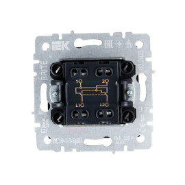 Выключатель перекрестный 1-кл. СП BRITE 10А ВС10-1-3-БрШ механизм шампань IEK BR-V13-0-10-K37