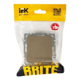 Выключатель перекрестный 1-кл. СП BRITE 10А ВС10-1-3-БрШ механизм шампань IEK BR-V13-0-10-K37