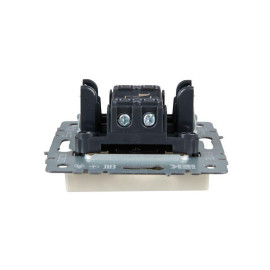 Выключатель 1-кл. СП BRITE ВС10-1-4-БрКр 10А самовозвратн. механизм беж. IEK BR-V14-0-10-K10