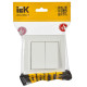Выключатель 2-кл. СП BRITE ВСР10-2-0-БрБ 10А в сборе бел. IEK BR-V20-0-10-K01-F