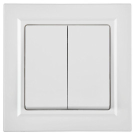 Выключатель 2-кл. СП BRITE ВСР10-2-0-БрБ 10А в сборе бел. IEK BR-V20-0-10-K01-F