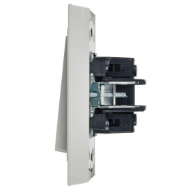 Выключатель 2-кл. СП BRITE ВСР10-2-0-БрБ 10А в сборе бел. IEK BR-V20-0-10-K01-F