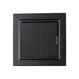 Выключатель 2-кл. СП BRITE ВСР10-2-0-БрЧ 10А в сборе черн. IEK BR-V20-0-10-K02-F