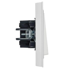 Выключатель 2-кл. СП BRITE ВСР10-2-0-БрАБ 10А в сборе арктич. бел. IEK BR-V20-0-10-K91-F