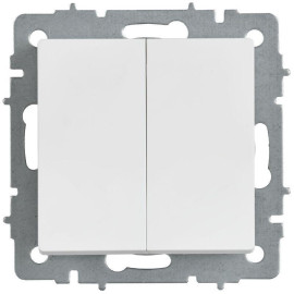 Выключатель 2-кл. СП BRITE ВС10-2-0-БрАБ 10А механизм арктич. бел. IEK BR-V20-0-10-K91