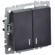 Выключатель 2-кл. СП BRITE ВС10-2-1-БрЧ 10А с индик. механизм черн. IEK BR-V20-1-10-K02