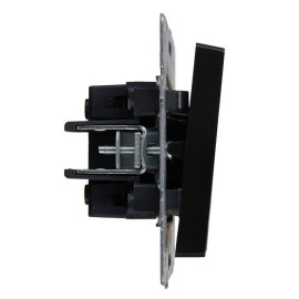 Выключатель 2-кл. СП BRITE ВС10-2-1-БрЧ 10А с индик. механизм черн. IEK BR-V20-1-10-K02