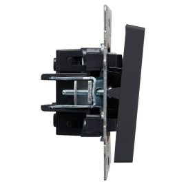 Выключатель 2-кл. СП BRITE ВС10-2-1-БрГ 10А с индик. механизм графит IEK BR-V20-1-10-K53