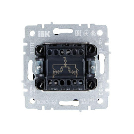 Выключатель 2-кл. СП BRITE ВС10-2-1-БрГ 10А с индик. механизм графит IEK BR-V20-1-10-K53