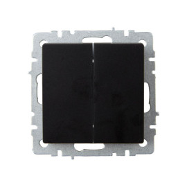 Выключатель проходной 2-кл. СП BRITE ВС10-2-6-БрЧ 10А механизм черн. IEK BR-V22-0-10-K02