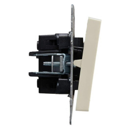 Выключатель проходной 2-кл. СП BRITE ВС10-2-6-БрКр 10А механизм беж. IEK BR-V22-0-10-K10