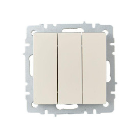 Выключатель 3-кл. СП BRITE ВС10-3-0-БрКр 10А механизм беж. IEK BR-V30-0-10-K10