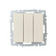 Выключатель 3-кл. СП BRITE ВС10-3-0-БрКр 10А механизм беж. IEK BR-V30-0-10-K10