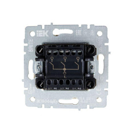 Выключатель 3-кл. СП BRITE ВС10-3-0-БрКр 10А механизм беж. IEK BR-V30-0-10-K10