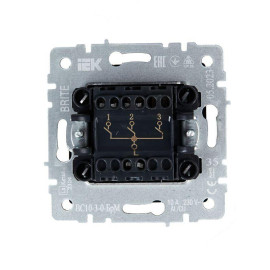 Выключатель 3-кл. СП BRITE ВС10-3-0-БрМ 10А механизм маренго IEK BR-V30-0-10-K35
