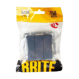 Выключатель 3-кл. СП BRITE ВС10-3-0-БрМ 10А механизм маренго IEK BR-V30-0-10-K35