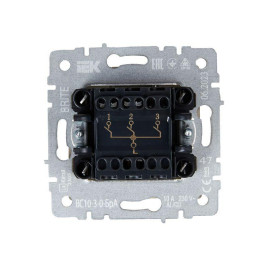 Выключатель 3-кл. СП BRITE ВС10-3-0-БрА 10А механизм алюм. IEK BR-V30-0-10-K47