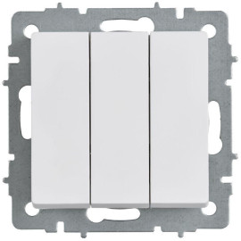 Выключатель 3-кл. СП BRITE ВС10-3-0-БрАБ 10А механизм арктич. бел. IEK BR-V30-0-10-K91