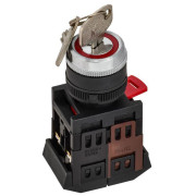 Переключатель АKS-22 с ключом на 2 полож. I-O 1НО+1НЗ GENERICA BSW10-AKS-2-K02