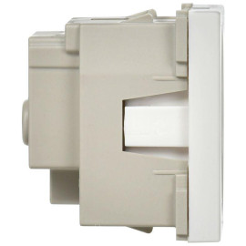 Розетка 1-м 2мод. РКС-20-30-П-К 45х45 с заземл. бел. PRIMER IEK CKK-40D-RSZB2-K01-K