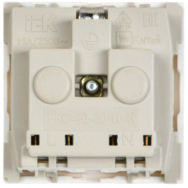 Розетка 1-м 2мод. РКС-20-30-П-К 45х45 с заземл. бел. PRIMER IEK CKK-40D-RSZB2-K01-K