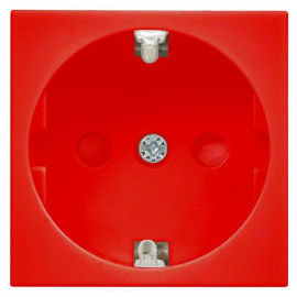 Розетка 1-м 2мод. РКС-20-32-П-К 45х45 с заземл. красн. PRIMER IEK CKK-40D-RSZK2-K04-K
