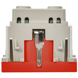 Розетка 1-м 2мод. РКС-20-32-П-К 45х45 с заземл. красн. PRIMER IEK CKK-40D-RSZK2-K04-K