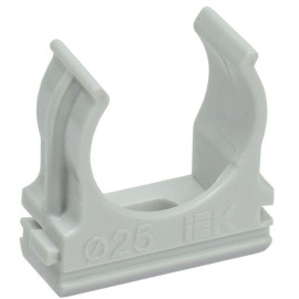 Держатель для труб (клипса) CF25 с защелкой ELASTA IEK CTA10D-CF25-K41-100