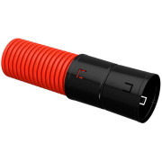 Труба гофрированная двустенная ПНД гибкая d110мм с муфтой красн. (уп.50м) IEK CTG12-110-K04-050-R